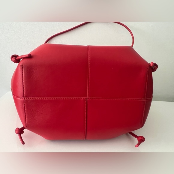 ❌SOLD❌ YUZEFI Large  Leather Mochi Bag Tote Handbag, Red - Picture 9 of 12